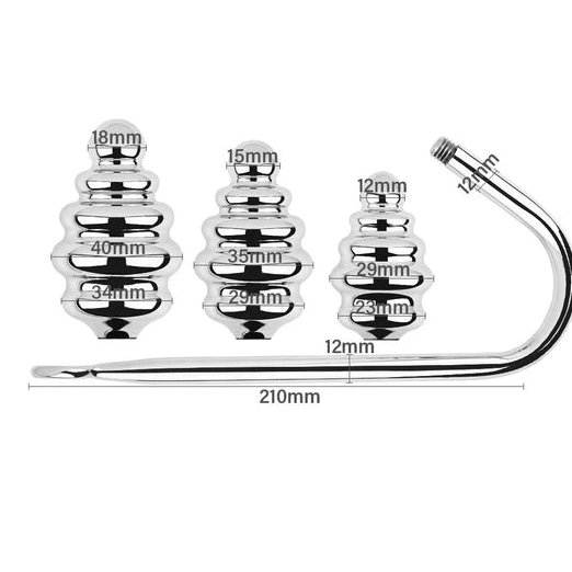 GreatBenefit Hook Set Anal Ribbed Screw-in 8826 0407